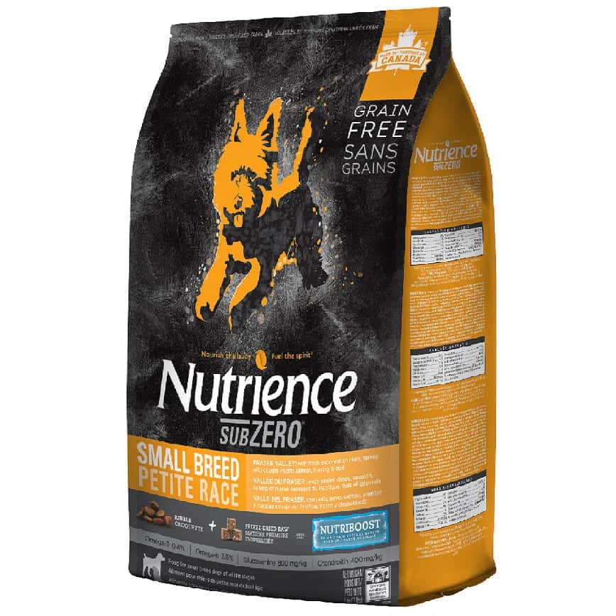 Nutrience SUBZERO 無穀物狗糧 小型犬配方 凍乾脫水鮮雞肉配火雞及海魚 D6715(1.8kg/4lb裝) (圖片2)