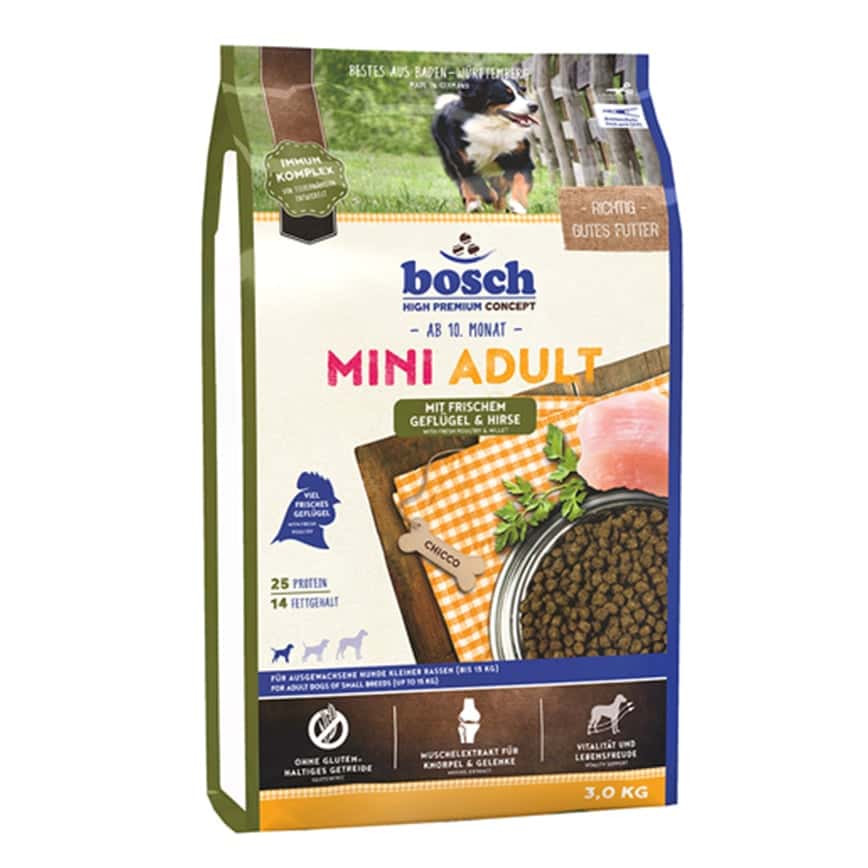 Bosch 狗糧 成犬糧 細種成犬配方 雞肉+火雞肉及小米 3kg (BO-5206003) (圖片2)